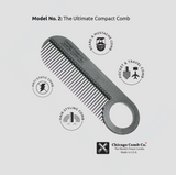 Chicago Comb Co.  - Carbon Fiber Comb - Model  No.  2