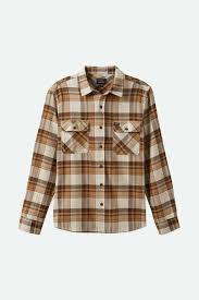 BRIXTON - Bowery L/S Flannel - Joe Blue Plaid