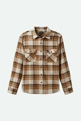 BRIXTON - Bowery L/S Flannel - Joe Blue Plaid